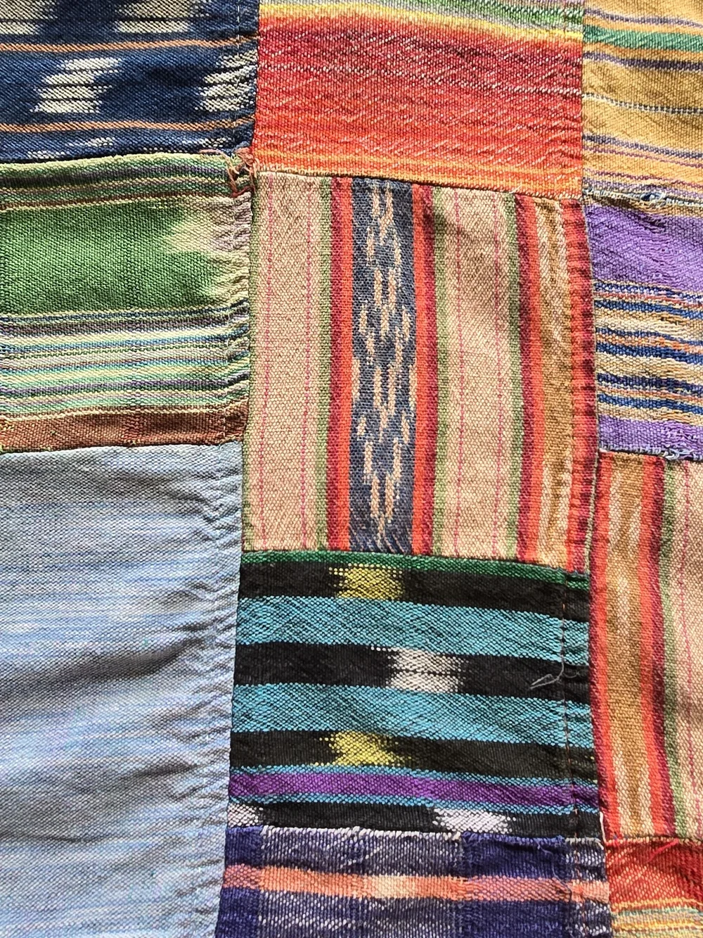 Patchwork Hooded Button Front Vest - Multicolor